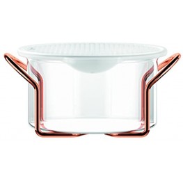 Bodum Hot Pot Bakeware Dish with Silicone Lid & Copper Stand 1.0 L 34 oz Medium Copper