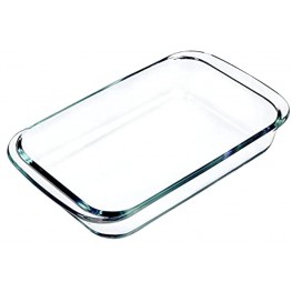 Clear Glass Baking Dish for Oven Oblong Casserole Dish Rectangular Baking Pan Glass Bakeware,1 Piece 3.5 Quart