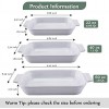 Hompiks Baking Dish Casserole Dish Porcelain Baking Dishes for the Oven Bakeware Set of 3 for Lasagna Kitchen White 11.02 x 8.35 Inch Baking Pans