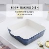 KOOV Ceramic Bakeware 8x8 Baking Dish Square Baking Pan Ceramic Baking Dish Brownie Pans for Cake Dinner Kitchen Gradient Series Aegean