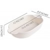 LYOU Stoneware Oval Baking Dish Bakeware Set Ceramic Baking Pan Lasagna Pans for Cooking Kitchen Cake Dinner Banquet and Daily Use 12 x 8.8 InchesIVORY
