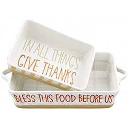 Mud Pie Blessings Baker 2-Piece Set small 6" x 8 1 2" | large 8" x 11" Beige