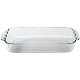 Pyrex Basics 3 Quart Glass Oblong Baking Dish Clear 8.9 Inch X 13.2 Inch 3 Qt