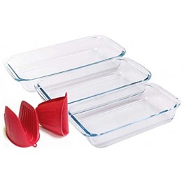 QI LIFE Baking Dish Casserole Dish Set Baking Dishes for Oven Glass Bakeware