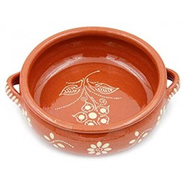 Ceramica Edgar Picas Traditional Portuguese Hand-painted Vintage Clay Terracotta Cooking Pot Cazuela N.2 7" Diameter