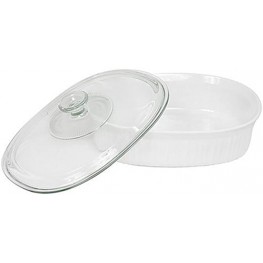 CorningWare 2-1 2-Quart Oval Casserole Dish with Glass Lid