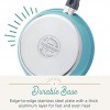 Farberware 120 Limited Edition Stainless Steel Dish Casserole Pan with Lid 4 Quart Aqua Blue