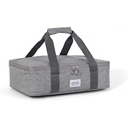 Insulated Casserole Carrying Case for Hot or Cold Food Storage Perfect for Potlucks Parties Picnics and Cookouts; Fits 9” x 13” Baking Dishes; Lasagna Casserole Carrying Case Grey