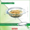 Simax Clear Glass Casserole Dish: Clear Glass Oval Casserole Dish with Lid and Handles Covered Bowl for Cooking Baking Serving etc. Microwave Dishwasher Oven and Stove Safe Cookware – 2.5 Quart Plus 1.2 Quart Lid