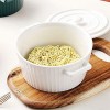 WHJY White Colorful Ceramic Casserole Dish with Lid，1.2 Quart Ceramic Casserole Pan for Bakeware Oven