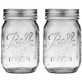 Ball 389579 Pint Regular Mouth Mason 2 Count Pack of 1 Clear