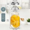 Mason Jars 16 OZ AIVIKI Glass Regular Mouth Canning Jars with Silver Metal Airtight Lids and Bands for Canning Jam Honey Wedding Favors Shower Favors Baby Foods Food Storage Overnight Oats Dry Food Snacks Candies 10 Pack 12 Whiteboard Labels