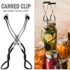 Aiden's World Canning Jar Lifter Tongs Stainless Steel Jar Lifter with Anti-Slip and Soft Rubber Grip Handle for Safe and Secure Handling Black