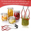 Canning Jar Lifter Tongs with Grip Handles and Silicone Collapsible Foldable Funnel Rubber Seals Gasket Jars Sealing Rings Canning Jar Sticker Labels for Home Canning Supplies 6 Packs Red