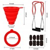 Canning Jar Lifter Tongs with Grip Handles and Silicone Collapsible Foldable Funnel Rubber Seals Gasket Jars Sealing Rings Canning Jar Sticker Labels for Home Canning Supplies 6 Packs Red