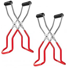 Canning Jar Lifter Tongs,2 Pieces Stainless Steel Canning Jar Lifter Tongs with Grip Handle,Anti-Skid Anti-Scald For Canning Jars Glass Jars