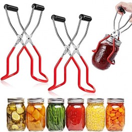 Canning Jar Lifter Tongs,Stainless Steel Canning Tongs with Handle,Wide-Mouth Jar Lifter with Grip Handle For Home Anti-Skid Anti-Scald Jar Clamp Glass Jar And Jelly Jars