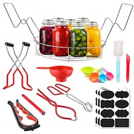 Canning Supplies Starter Kit 11Pcs Canning Tools Set Included Canning Rack Bubble Popper Canning Funnel Magnetic Lid Lifter Canning Tongs Jar Wrench Jar Lifter Can Opener for Mason Jars Canning Pot