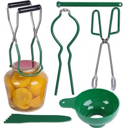 Canning Supplies Starter Kit Canning Kit Include- Kitchen Tongs Canning Funnel Canning Jar Lifter Canning Tongs Lid Lifter Magnetic Canning Measurer for Canning Essentials Boxed Set WUKALAKA