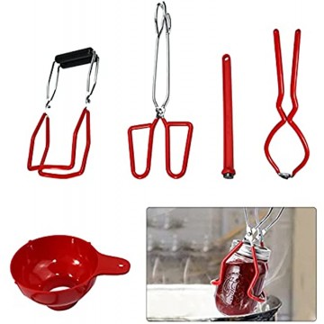 Juoyyo Canning Kit 5 Piece Canning Supplies Starter Kit Canning Essentials Boxed Set Include Canning Funnel Jar Lifter Jar Wrench Lid Lifter Canning Tongs