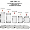 100-Count Canning Lids Regular Mouth Mason Jar Lids Leak Proof Split-type Lids with Silicone Seals Rings for Kerr and Ball Canning Jars Food Storage