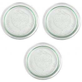 3 x Weck 100mm approx. 4 LARGE ORIGINAL Loose Fitting Replacement Glass Lid. Fits WECK Models 738 739 740 741 742 743 744 745 748 974.