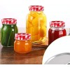 48pcs 24Set Regular Mouth Canning Lids Bands Split-Type for Mason Jar Canning Lids red and white