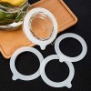 8 Pieces Silicone Jar Gaskets Replacement Silicone Seals Airtight Silicone Gasket Sealing Rings for Regular Mouth Canning Jar 3.75 Inches White