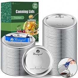 Canning Lids 120Pcs Thickened Regular Mouth Canning Lids 2.75in canning lids regular for Ball Kerr Jars Leakproof Seal canning jar lids Rustproof Split Type Mental lids for canning jars regular
