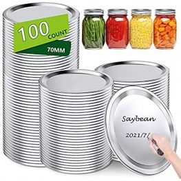 Canning Lids,Regular Mouth Canning Lids for Ball Kerr Jars-100-count Split-Type Metal Mason Jar Lids for Canning