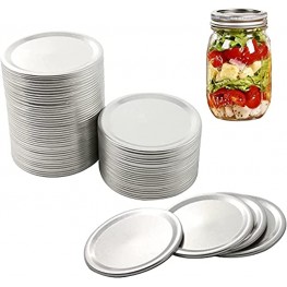 Mason Jar Lids Canning Lids Wide Mouth with Silicone Seals Rings Fits Ball or Kerr Jars Split-type Leak Proof Silver 24 Count Only Lids