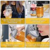 TRUSBER Mason Jar Lids 4 Pack Reusable Plastic Flip Top Canning Jar Screw Cap with Leak-proof silicone seal for Regular Mouth Ball Mason Jars to Pour Jam Coffee Lemonade
