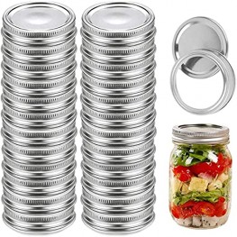 Wide Mouth Canning Lids and Rings Mason Jars Bands Canning Supplies 48Pcs 24 Sets