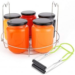 Canning Rack Stainless Steel Canning Jar Rack Canner Rack Canning Tongs for Regular Mouth and ，Wide Mouth Mason Jars Ball Jars Supplies And canned steaming rack Jars not Included