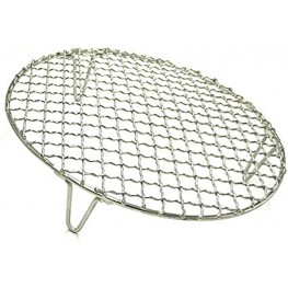 Turbokey Dia 12" X 2" Height Multi-Purpose Cross Wire Rack Round Steaming Cooling Stainless Steel Barbecue Racks Grills Pan Grate Carbon Baking Net 305mm 12"