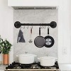 Industrial Pipe Pan Pot Rack Wall Mounted Iron Coffee Cups Hanger Bathroom Towel Bar Black Kitchen Utensil Cookware Holder Storage Organizer With 10 Detachable S Hooks