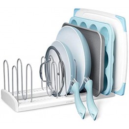 YouCopia Pan and Lid Rack StoreMore Adjustable Large White