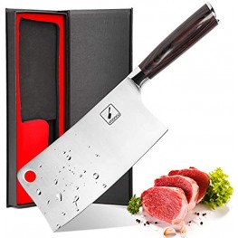 Cleaver Knife imarku 7 Inch Meat Cleaver 7CR17MOV German High Carbon Stainless Steel Butcher Knife with Ergonomic Handle for Home Kitchen and Restaurant Ultra Sharp
