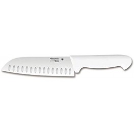 Dynamic by Cutlery-Pro Pro-Grip,  Santoprene Softgrip 7 Santoku Granton Knife White large