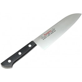 Masahiro Kitchen Knife Mv Black Plywood Santoku 175mm 14023