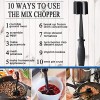 Meat Chopper 5 Curve Blades Ground Beef Masher Heat Resistant Meat Masher Tool for Hamburger Meat Ground Beef Turkey and More Nylon Hamburger Chopper Utensil Non-scratch Utensils
