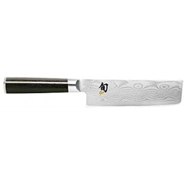 Shun Cutlery Classic 6.5” Nakiri Knife; Kitchen Knife Handcrafted in Japan; Hand-Sharpened 16° Double-Bevel Steel Blade for Swift and Easy Precision Work; Beautiful D-Shaped Ebony PakkaWood Handle