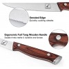Steak Knives imarku 6-Piece Steak Knife Set Pro German Stainless Steel Premium Serrated Steak Knife with Ergonomic Handle and Gift Box