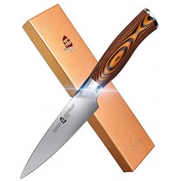 TUO Paring Knife Peeling Knife High Carbon German Stainless Steel Rust Resistant Kitchen Cutlery Luxurious Gift Box Included 4 inch Fiery Phoenix Series