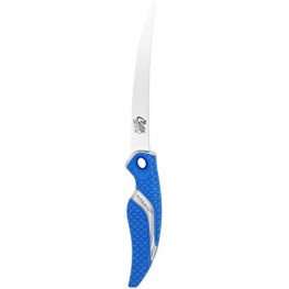 Cuda 6-Inch Titanium Bonded Curved Boning Knife Blue