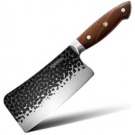 KONOLL Boning Knife Hand Forged Cleaver Knife Higt Carbon Steel Meat Butcher Chef Knife Fishing Fillet Kitchen Knife with Gift Box Boning Knife 7-Inch