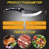 VECELO Viking Knife with Sheath Butcher Boning Knife Forged Boning Knife High Carbon Steel Meat Cleaver Knife Multipurpose Chef Knives for Kitchen BBQ Camping Gifts for Parent Friends
