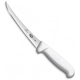 Victorinox Swiss Army Cutlery Fibrox Pro Curved Boning Knife Semi-Stiff Blade 6-Inch