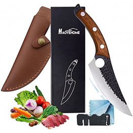 Viking Knife Hand Forged Boning Knife with Sheath Boning Knife for Meat Cutting Butcher Knife Meat Cleaver Knife Hunting Knife High Carbon Steel Fillet Knives Chef Knives for Kitchen Hunting