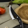 XYJ FULL TANG 6 Inch Cleaver Boning Knife Handmade Stainless Steel Fish Filleting Knives With Leather Sheath Serbian Chef Butcher Knife For Kitchen Camping&Survival
